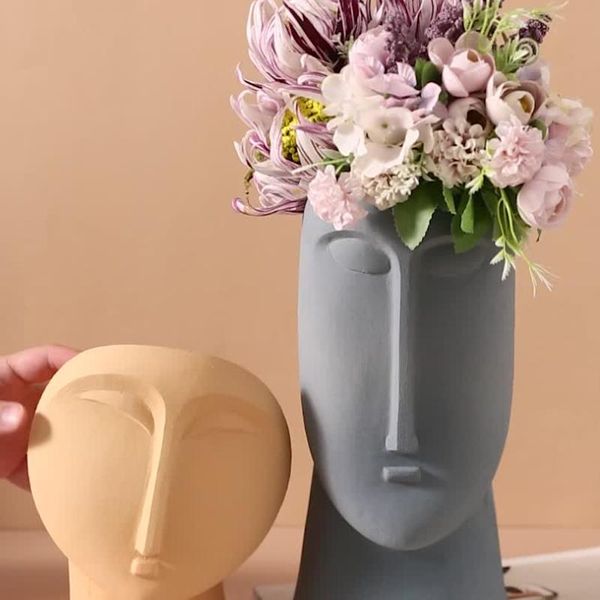 

vases creative ceramic vase decoration modern light luxury living room flower arrangement dried art face