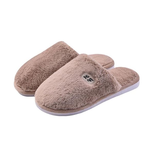 

slippers soft plush home men indoor cotton shoes big size winter casual sneakers for man floor warm furry slipper#n3, Black