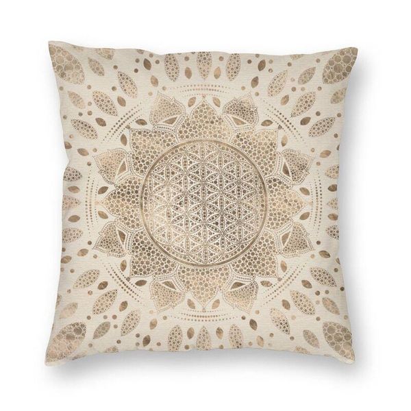 

cushion/decorative pillow flower of life in lotus dot art cushion cover 45x45cm home decor printing mandala yoga meditation throw case for c