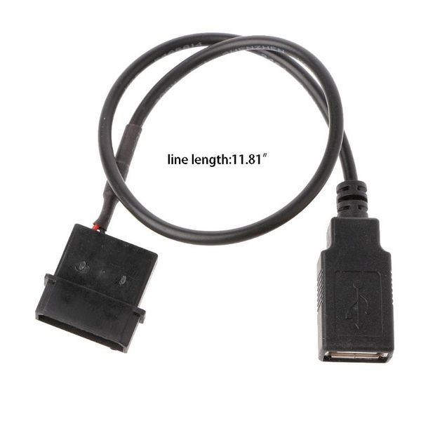

smart power plugs 30cm pc internal 5v 2-pin ide molex to usb 2.0 type a female adapter cable
