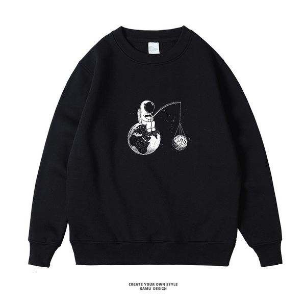 

men's hoodies & sweatshirts fashion harajuku high street jumpers hoodie loose woolen jackets autumn men couple fashions, Black
