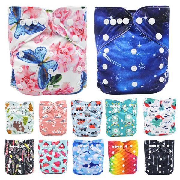 

pocket baby diapers, washable cloth printed leak-proof diaper diapers