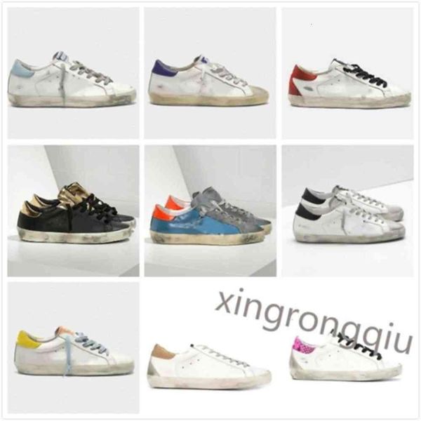 

golden sneakers super trainers classic shoe glitter do -old italy sequin dirty designer man women casual shoes brazil nikac, Black