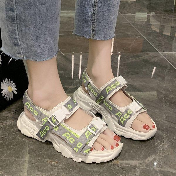 

dress shoes women chunky platform sandals fashion casual woman ulzzang designers brand ladies running beach sandal summer black white