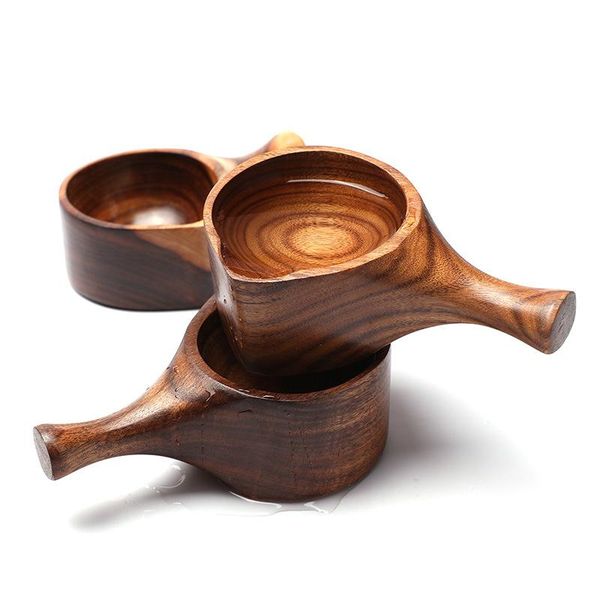 

mugs japan-style coffee cup natural acacia wood with handgrip durable water creativity tableware home bar kitchen accessories