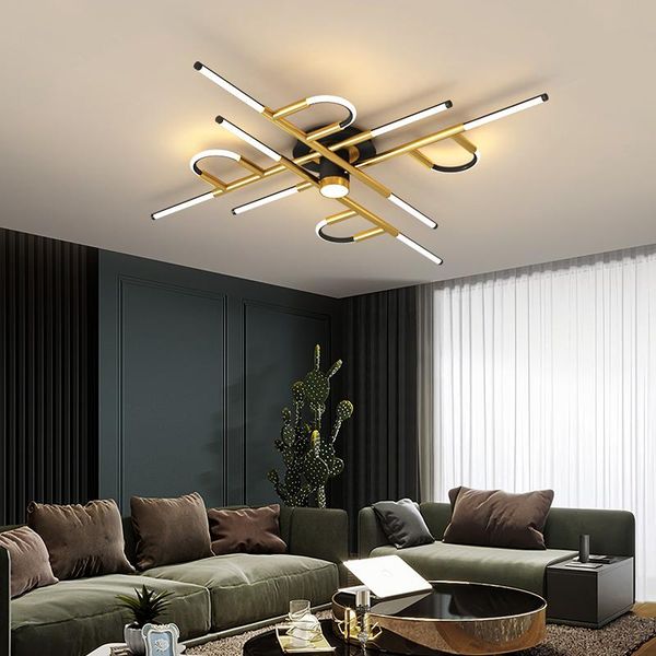 

ceiling lights modern led for bedroom living room lustre de plafond avize gold lamp home use