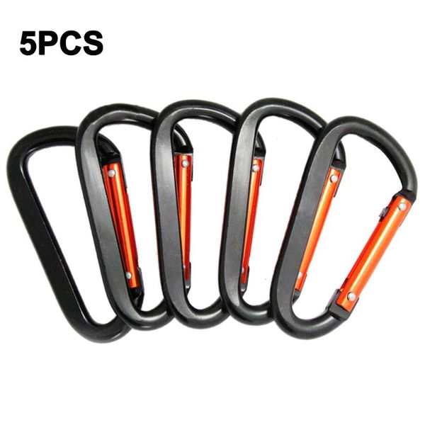 

cords, slings and webbing 5pcs large carabiner kettle key toy bag clothing buckle multi-function for outdoor indoor activities
