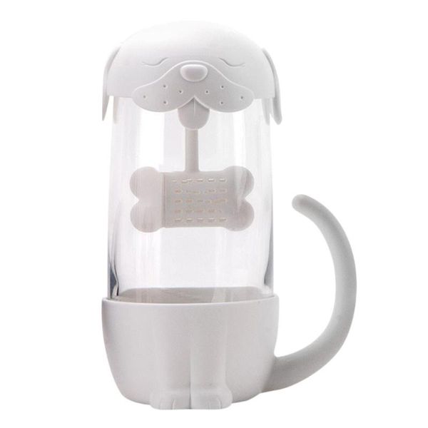 

cartoon cute pet soak filter glass tea cup wine glasses