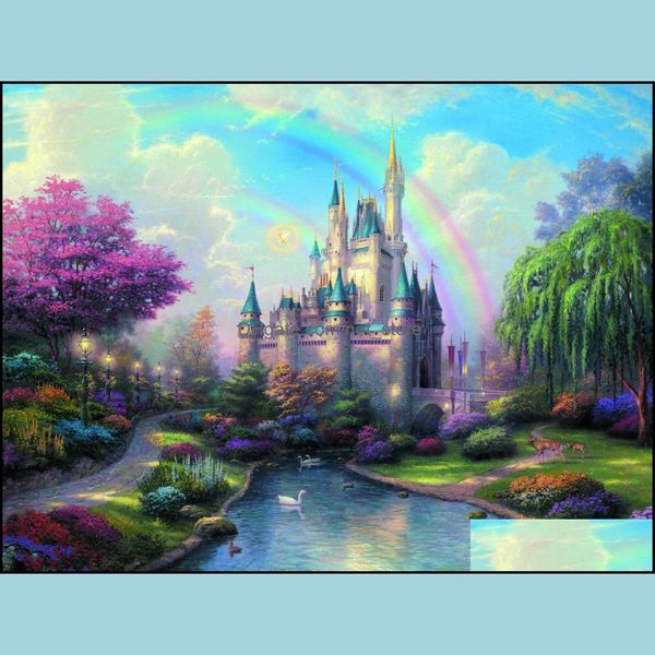 Castle Theme Vinyl Pografie Kulissen Prop Benutzerdefinierte Hintergrund Ca181 Drop Lieferung 2021 Material Beleuchtung Studio Ausrüstung Kameras Ojqrk