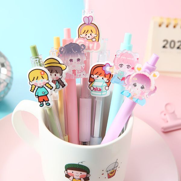 

pen cartoon girl acrylic patch gel