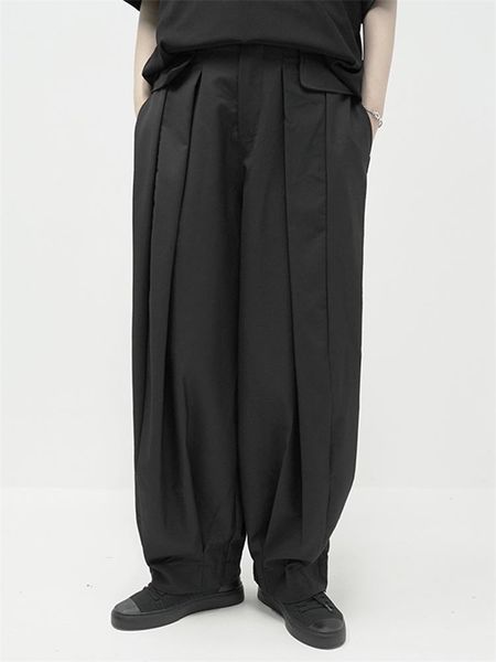 

men's pants big size couple's dress yamamoto style dark black radish pine cross serge casual summer thin