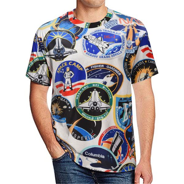 

men's 2021 large short sleeve summer air print loose casual t-shirt for men, White;black