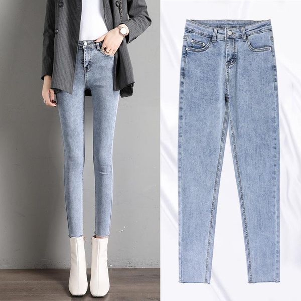 

women's jeans skinny women stretch denim pencil pants large sizes light blue trousers 2021 femme push up sexy