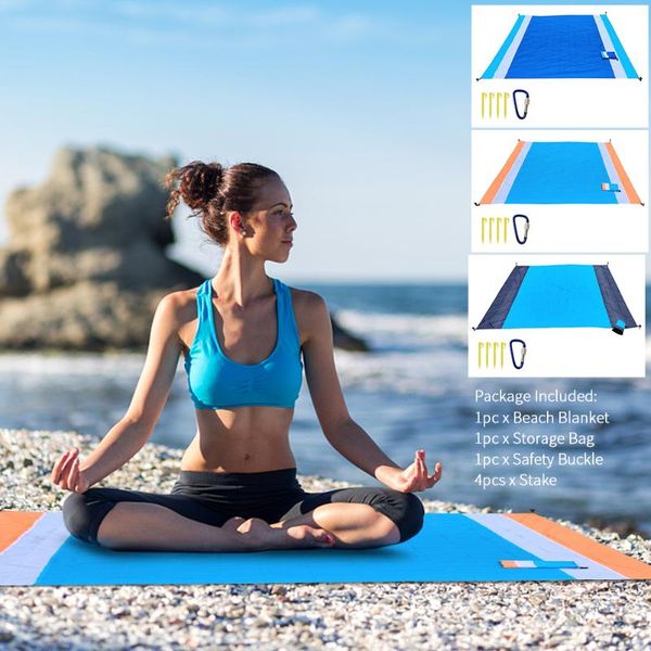 

foldable portable outdoor picnic machine washable travel beach blanket sand pads