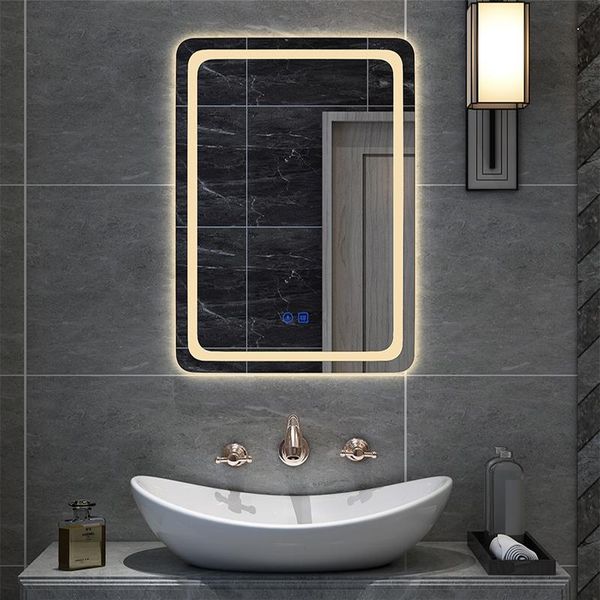 

mirrors upright rectangular bathroom mirror smart 3 color adjustable led multifunction light with bluetooth speaker for el cloakroom