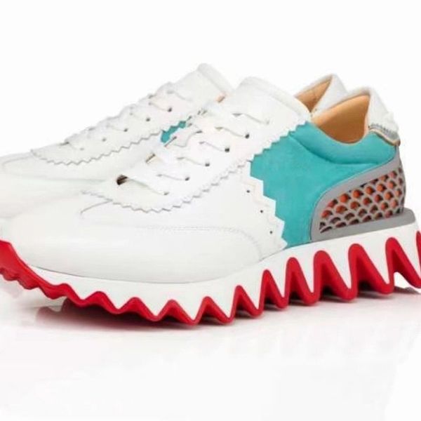 

men bottoms triple casual shoes reglisse orlato flat mens low dress party walking fashion red bottom sports sneakers mjkjjj0001, Red;white