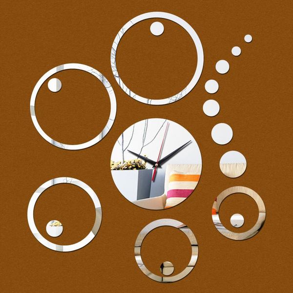 

wall clocks 2021 fashion vintage acrylic clock arrival real diy 3d home modern decor mirror wholesale
