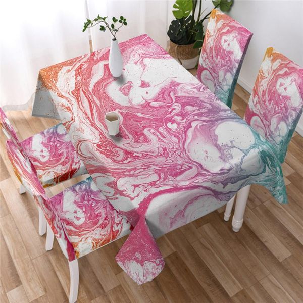 

table cloth colored rock flow tablecloth rectangular wedding 3d print marble texture pattern home decor waterproof