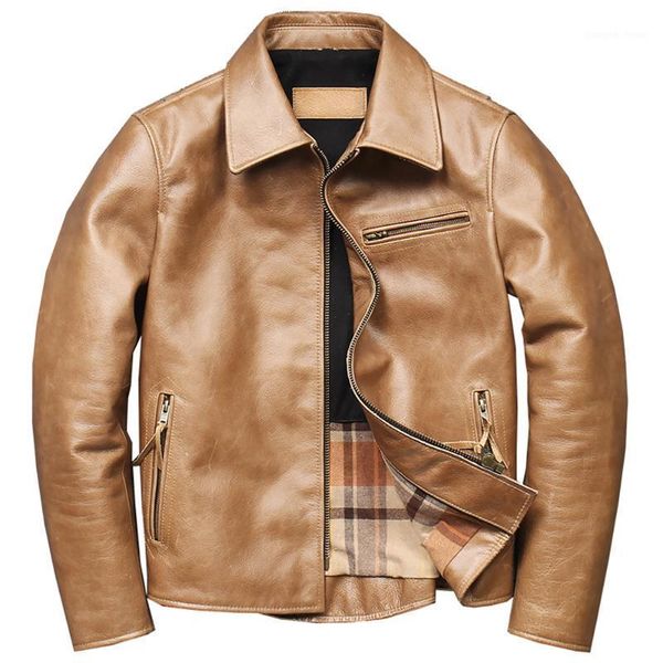 

men's leather & faux brand mens oblique zipper jacket genuine gold coat oversized jaqueta couro masculina waterproof motorcycle male, Black