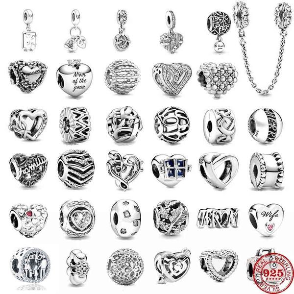 

heart shape 925 sterling silver flower mum mom of my charms diy fine beads fit original pandora charm bracelet jewelry