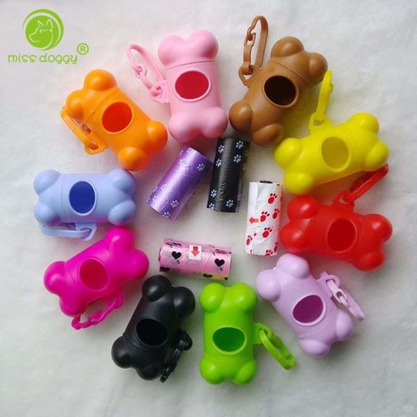 

dog car seat covers 1 roll carrier bag+1 bone poop case pet biodegradable waste pooper scoopers bags ,15pcs/ roll, 23*30cm,pink bag supply