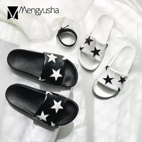 

slippers european brand leather fretwork sandals women black/white mixed colors cozy slip on flip flops female luxury slides