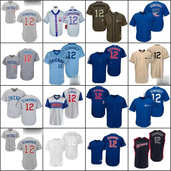 

chicago cubs men 12 kyle schwarber white youth jerseys, Black;red
