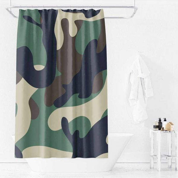 

shower curtains polyester waterproof curtain thicken camouflage anti-mildew for bathroom cortina ducha home garden be50hg