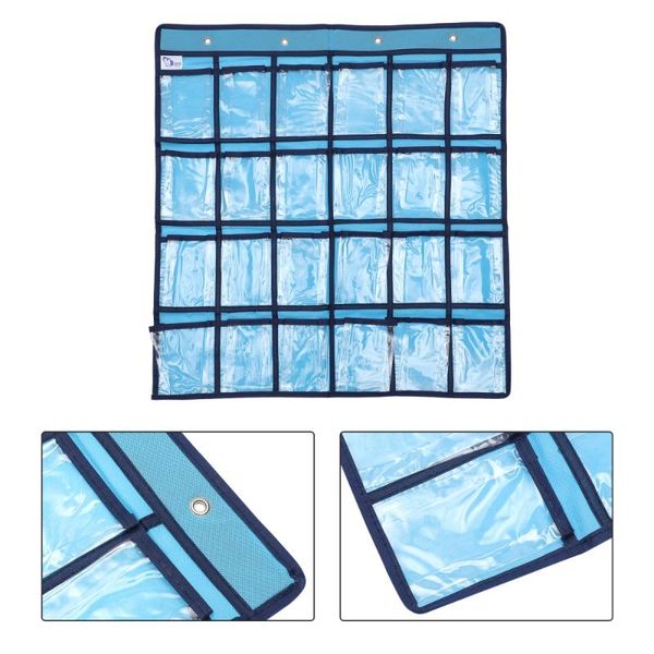 

storage bags 24 pocket hanging bag for cell phones calculator holder chart