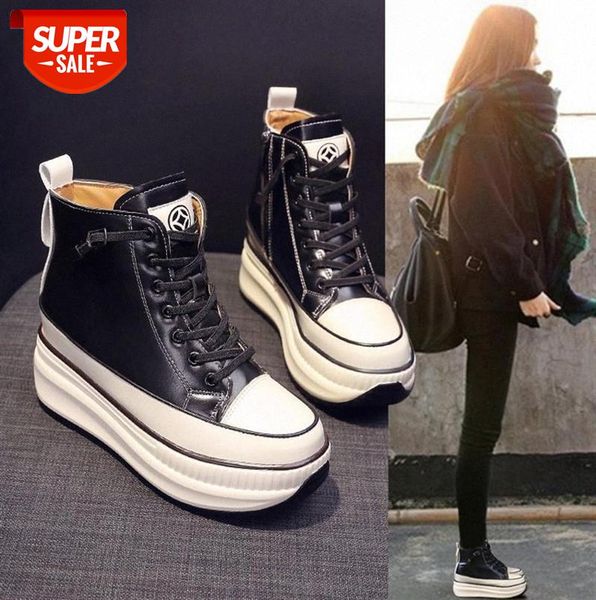 

soft leather thick-soled shoes, height-increasing all-match plus velvet short boots, high-ladies women's shoes #ax6f