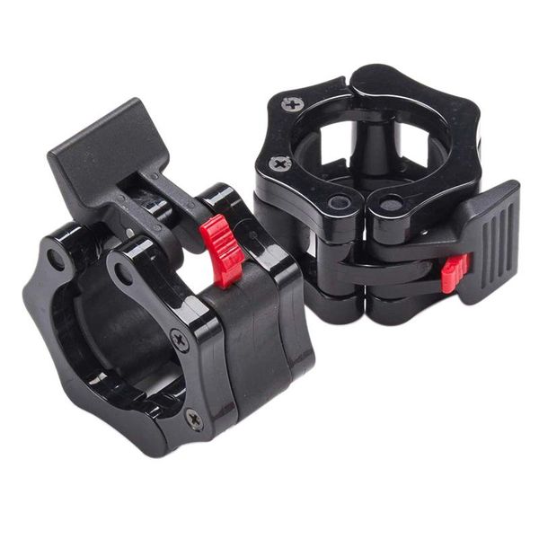 

-50mm barbell clamps olympic weight bar plate locks collar clips quick release for workout weightlifting fitness training dumbbells