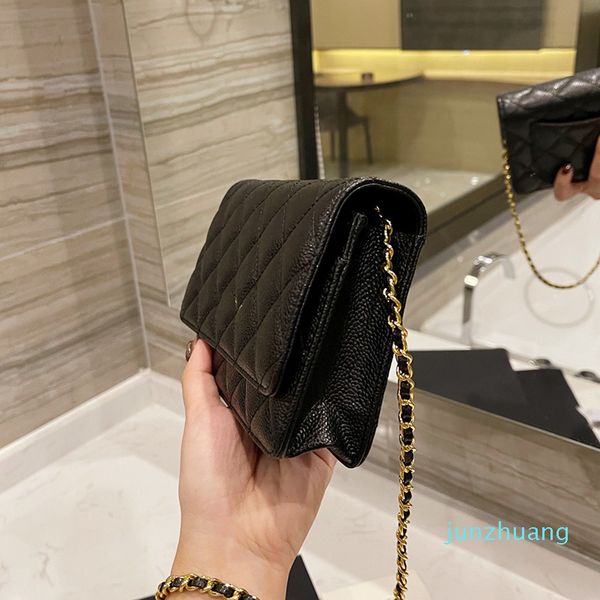 

cc bag designer- classical trendy wallet with chain bags classic flap chain cross body gold hardware metal purse card holder multi pochette