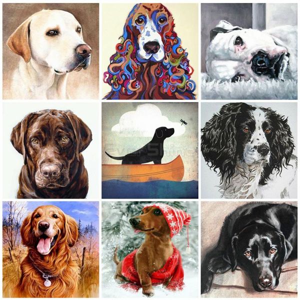 

diamond painting evershine 5d full square dog embroidery animals cross stitch handicraft art sale home decoration