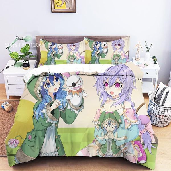 

bedding sets date a live anime duvet cover beautiful girls set for kids bedroom bed quilt home textile 2/3pcs