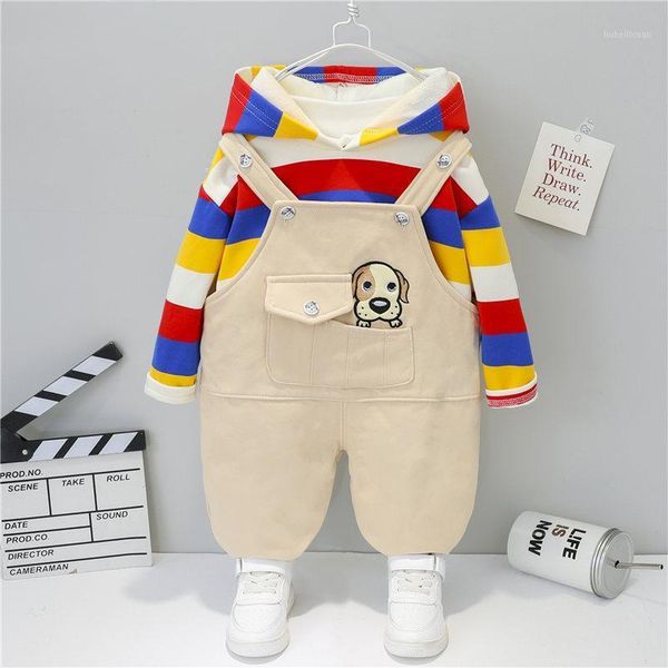 

clothing sets winter children thicken clothes baby boys girls warm casual kids velvet hoodies bib pants infant1, White