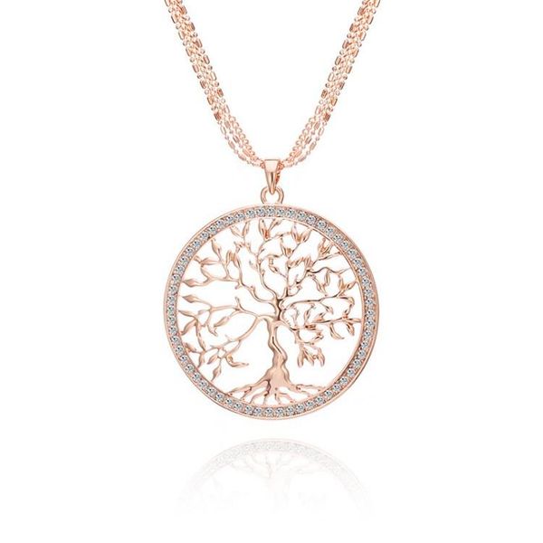 

chains 2021 fashion jewelry crystal from swarovskis individual hollow sweater chain pendant for women and female fit party, Silver