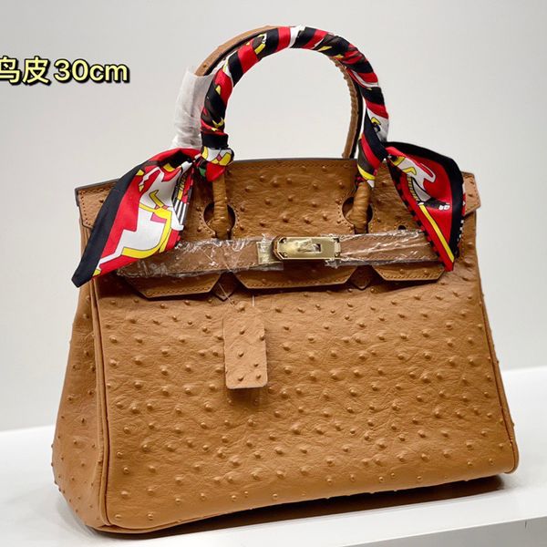 

new women's bag cowhide ostrich pattern bag handbag single shoulder diagonal bag