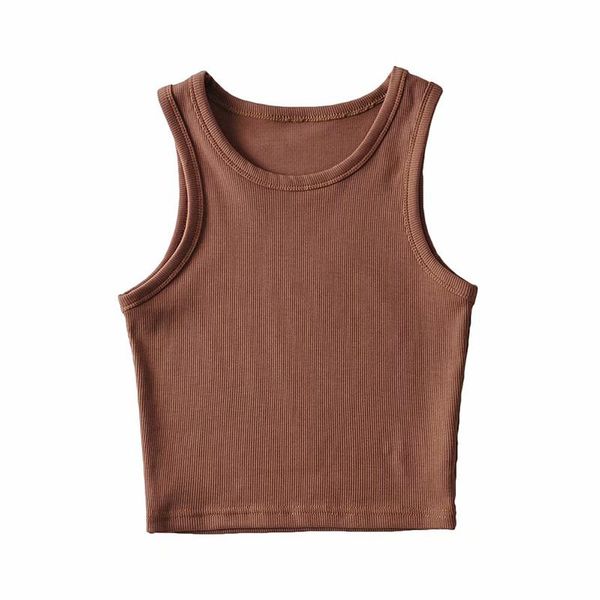

women's tanks & camis slim girls bomb cotton summer fashion ladies vintage women knitted solid tank female chic cute, White