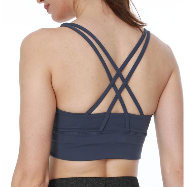 

sports yoga bra back cross push up shockproof fitness gym crop women plain yoga workout bras