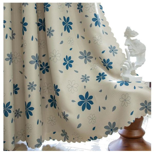 

curtain & drapes pastoral style fresh curtains simple modern horse chestnut shading printing for living room bedroom chinese