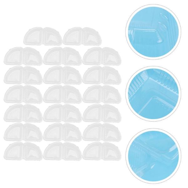 

gift wrap 50pcs cheese transparent packaging box cake bread storage bakery