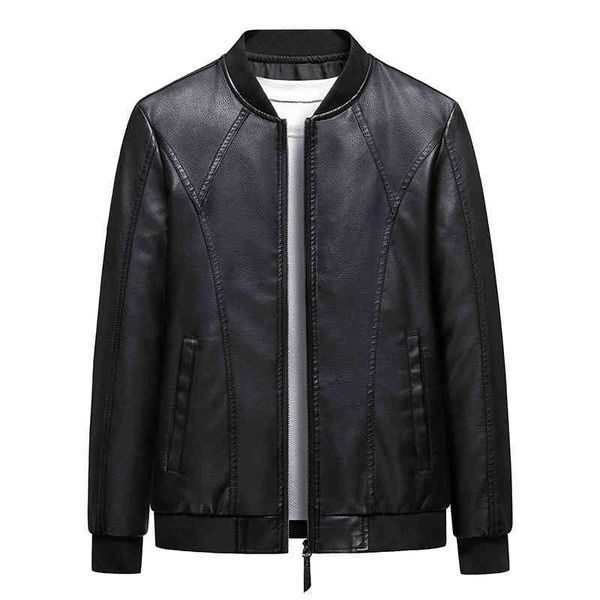 

men's synthetic leather et, black motorcycle clothing, autumn, casual, 8xl