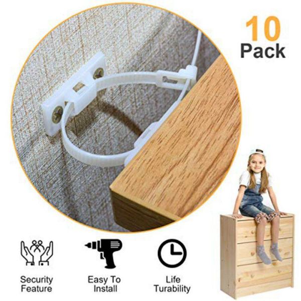 

packs furniture straps baby proofing anchors anti tip kit, wall anchor protect children's pets est 2021 carriers, slings & backpacks