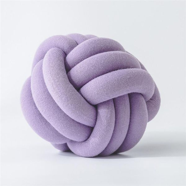 

pillow soft plush ball cushion sofa throw backrest round shape weave knotted for home living room diameter 30cm