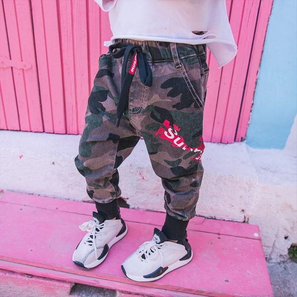 

boys camouflage casual pants fleece baby track winter clothes children tide trousers, Blue