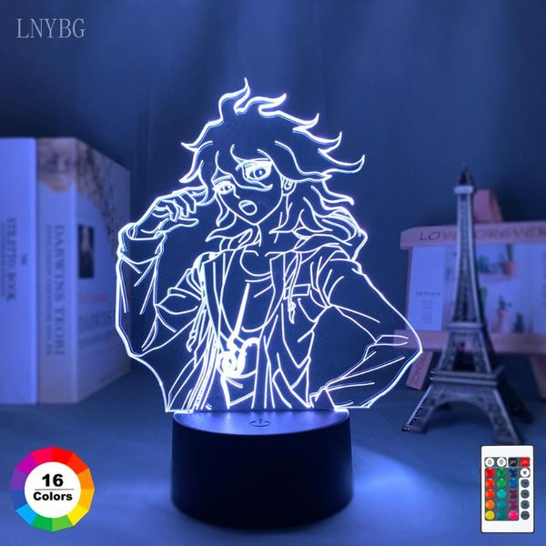 

night lights acrylic 3d led nightlight anime figure danganronpa nagito komaeda light for kids child birthday gift bedroom lamp