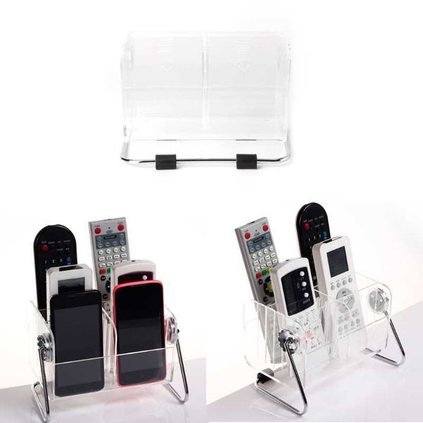 6 Grid Desktop Finishing Holder TV Remote Control Phone Key Pen Acrilico Organizer Storage Box Clear Stand Holder 210626