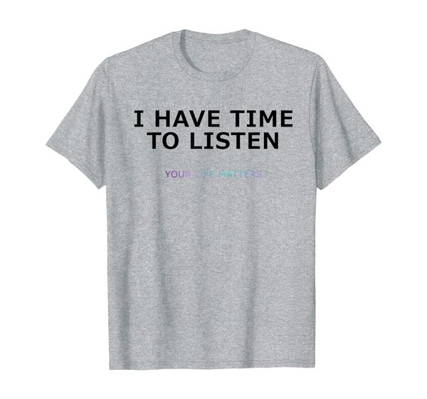 

support suicide prevention awareness costume counselor gift t-shirt, White;black