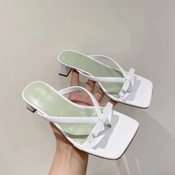 

bow heeled new 2021 thick herringbone slippers for women yw yw, Black