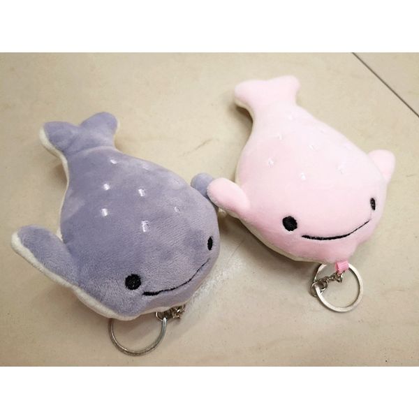 

marine animal series flat head little whale doll cute smiling face shark pendant key buckle
